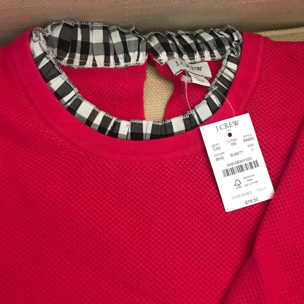 Textured Ruffle-Trim Sweater - Picture 4 of 8